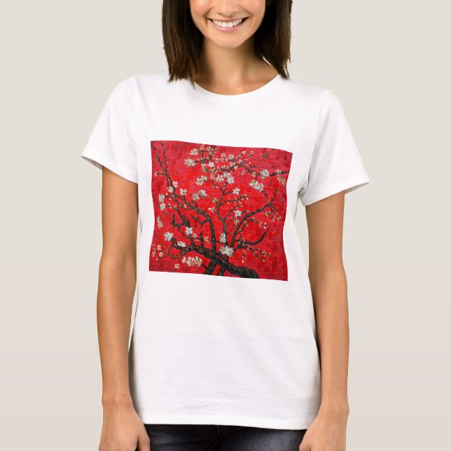 Zweige von Almond Tree in Blossom, Van Gogh T-Shirt (Vorderseite)