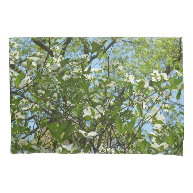 Zweige von Dogwood-Blüten Frühlingsbäume Kissenbezug (Vorderseite)