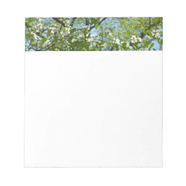 Zweige von Dogwood-Blüten Frühlingsbäume Notizblock