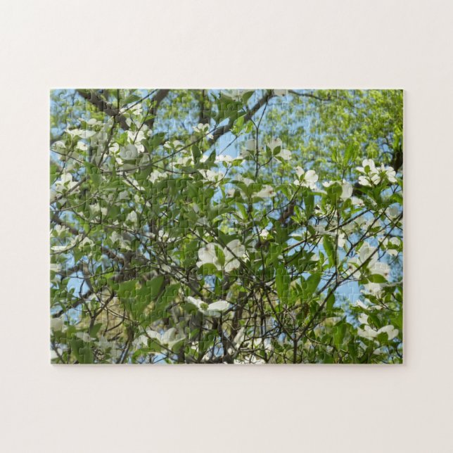 Zweige von Dogwood-Blüten Frühlingsbäume Puzzle (Horizontal)
