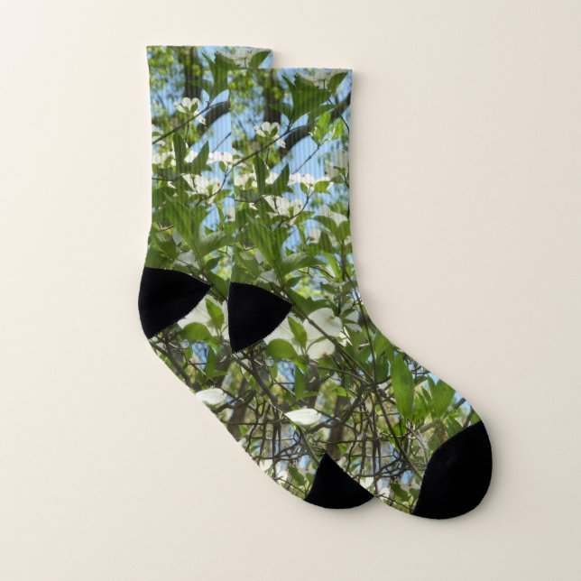 Zweige von Dogwood-Blüten Frühlingsbäume Socken (Paar)