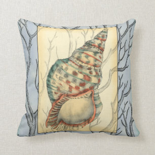 Zweige von Seashell und Bäumen Kissen