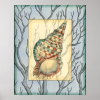 Zweige von Seashell und Bäumen