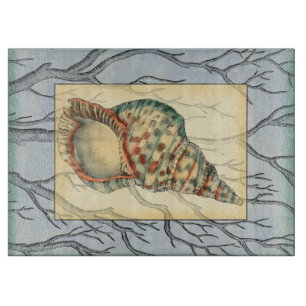 Zweige von Seashell und Bäumen Schneidebrett