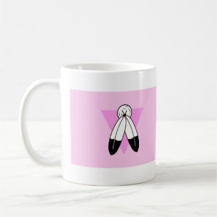 Zweigeile rosa Dreiecksflagge Kaffeetasse
