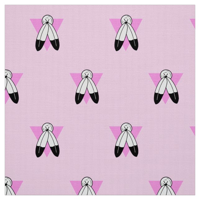 Zweigeile rosa Dreiecksflagge Stoff (Muster)