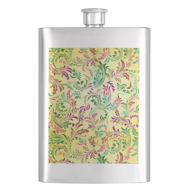 Zweigmuster-Design-444555 Flachmann (Vorderseite)