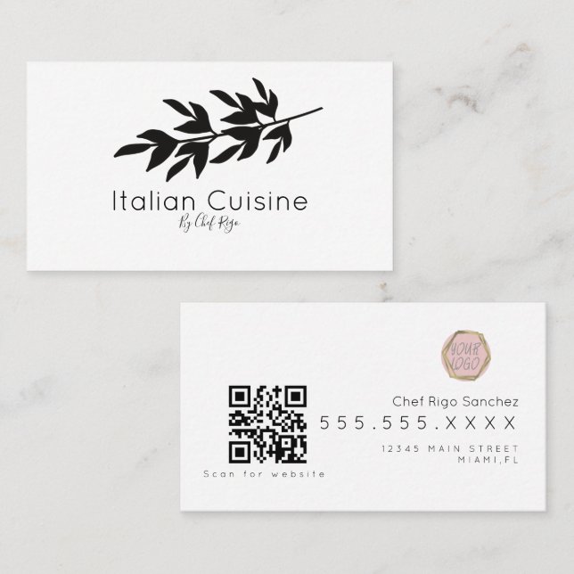 Zweigniederlassung aus dem Schwarzwald Botanischer Visitenkarte (Vorne/Hinten)