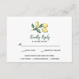 Zweigniederlassung Lemon Tree | Hochzeitsrabatt mi RSVP Karte