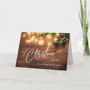 Zweigniederlassung Mistletoe Rustikales Weihnachts Feiertagskarte