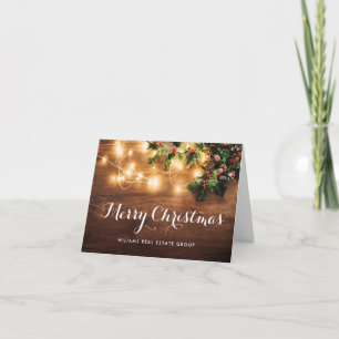 Zweigniederlassung Mistletoe Rustikales Weihnachts Feiertagskarte