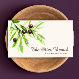 Zweigniederlassung Olive Italienischer oder griech Visitenkarte