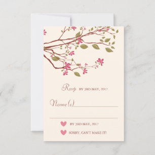 Zweigniederlassung Sakura/Cherry Blossom Wedding R RSVP Karte