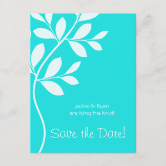 Zweigniederlassung Save the Date Postcard Blue Lea Ankündigungspostkarte