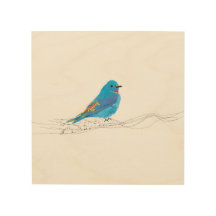 Zweigniederlassung "Wood Wall Art Blue Bird", Musi