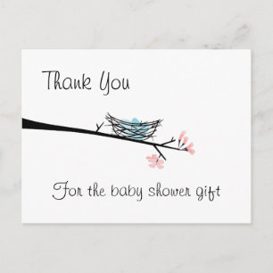 Zweigstelle Blossom und Nest Vielen Dank, Postcard Postkarte