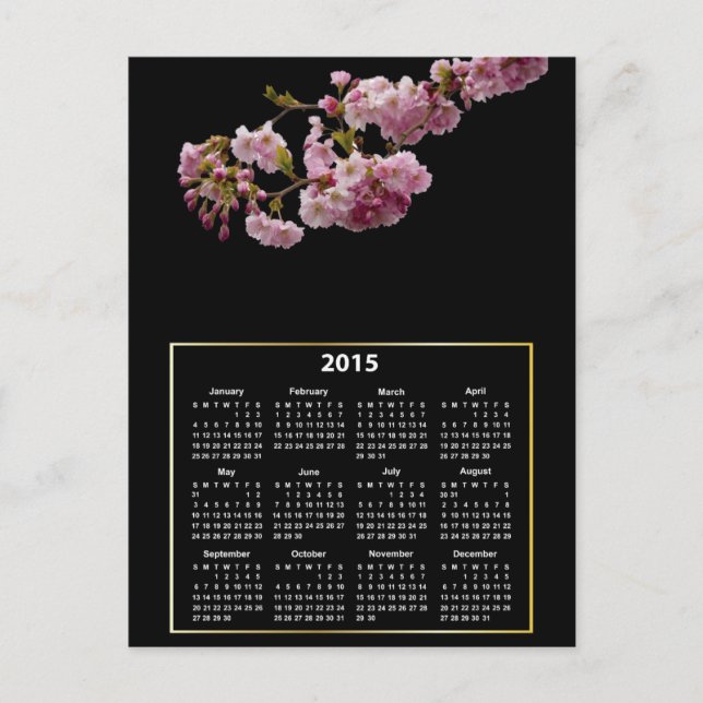 Zweigstelle Cherry Blossom 2015 - Kalender Postkarte (Vorderseite)
