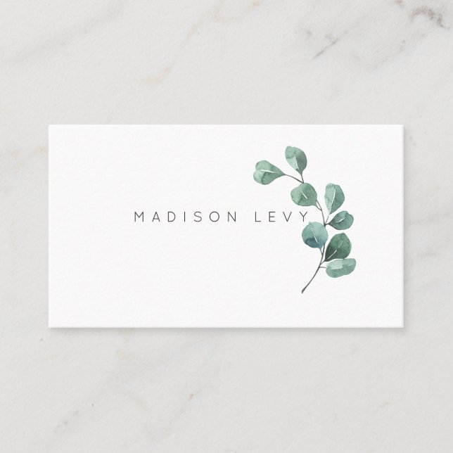Zweigstelle Eukalypt Blätter Artisan Business Appo Terminkarte (Vorderseite)