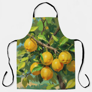 Zweigstelle Lemon Tree mit hellgelben Früchten Schürze