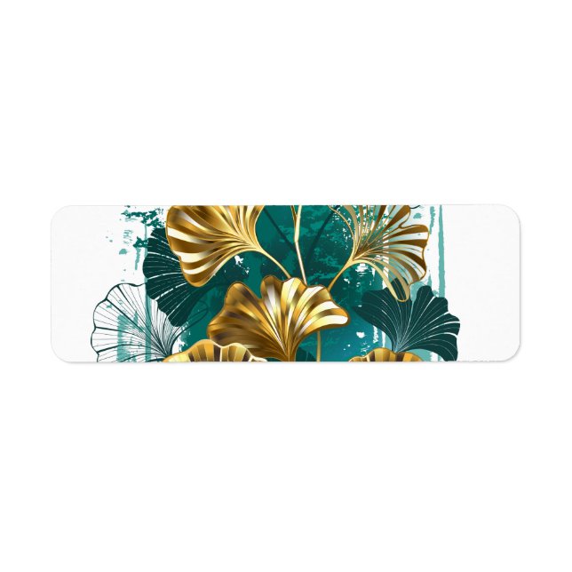 Zweigstelle mit goldenen Blätter Ginko Biloba (Vorne)