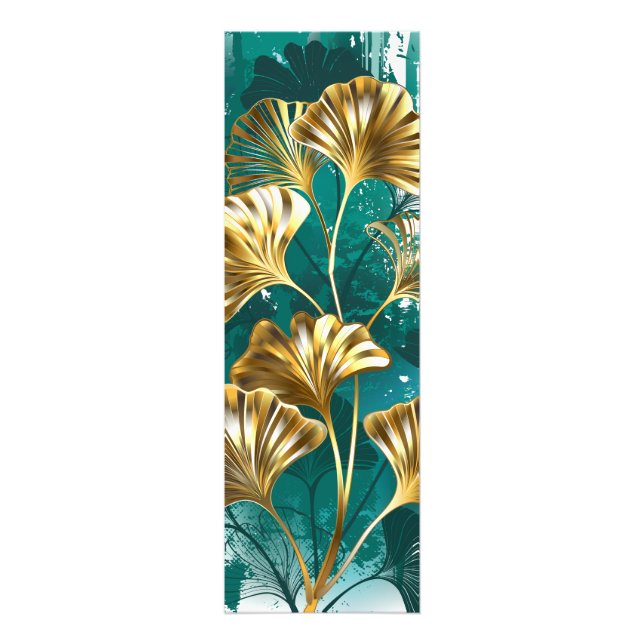 Zweigstelle mit goldenen Blätter Ginko Biloba Fotodruck (Vorne)