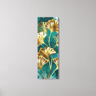 Zweigstelle mit goldenen Blätter Ginko Biloba Leinwanddruck