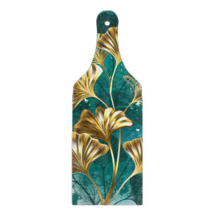 Zweigstelle mit goldenen Blätter Ginko Biloba Schneidebrett