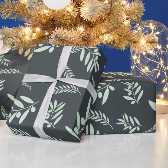 Zweigstelle Olive Geschenkpapier (Feiertage)