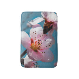 Zweigstelle Peach Blossom und Blue Sky Badematte