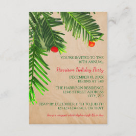 Zweigstelle Pine Tree - Weihnachtsfeier 3x5 Party Einladung
