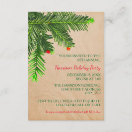 Zweigstelle Pine Tree - Weihnachtsfeier 3x5 Party Einladung
