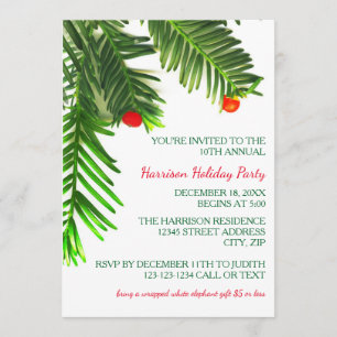 Zweigstelle Pine Tree - Weihnachtsfeier Party Einl Einladung