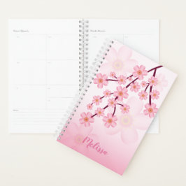 Zweigstelle Rosa Sakura Cherry Blossom mit Namen Planer