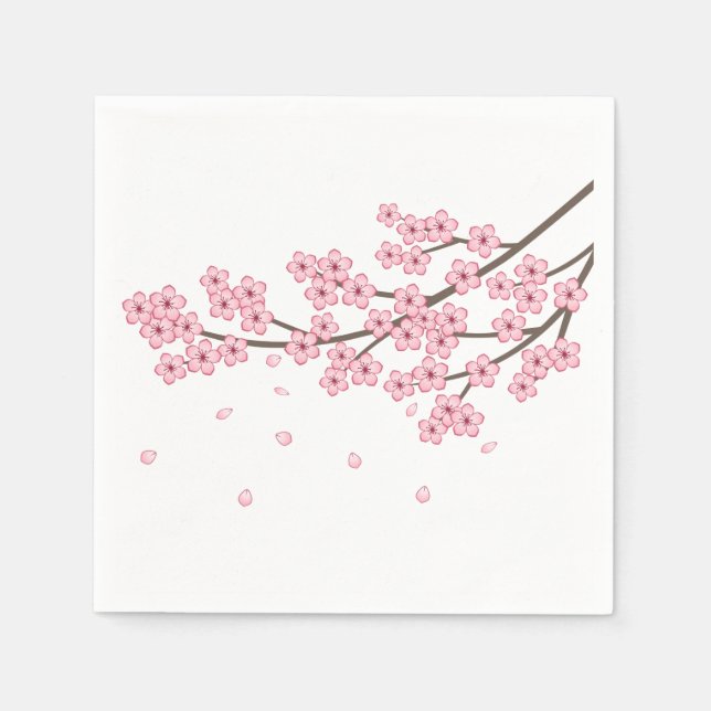 Zweigstelle Sakura Cherry Blossom Serviette (Vorderseite)