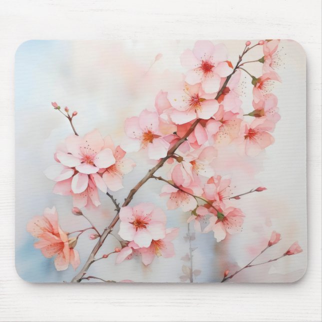 Zweigstelle Sping Pink Sakura Mousepad (Vorne)