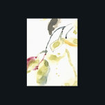 Zweigstelle Wasserfarbenleaf Triptych Leinwanddruck<br><div class="desc">Zweigstelle Leaf Triptych I von Jennifer Goldberger. Wasserfarbene Tropfen in goldgelb,  grün und rötlich rosa erzeugen sanfte Blätter auf dunkelgrauen und schwarzen Zweigen.</div>