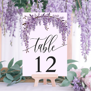 Zweigstelle Wisteria Blumengarten Hochzeit Tischnummer