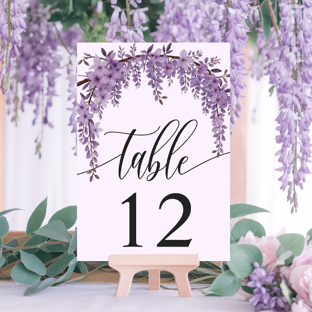 Zweigstelle Wisteria Blumengarten Hochzeit Tischnummer (Von Creator hochgeladen)