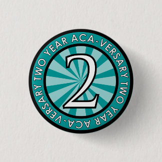 Zweijähriges sammelbares Button ACA-Versary