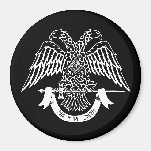 Zweikopfadler als asonisches Symbol Magnet (Vorne)