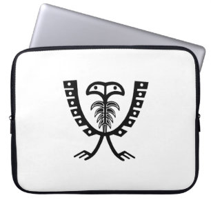 Zweiköpfiger Schwarzer Adler Laptopschutzhülle