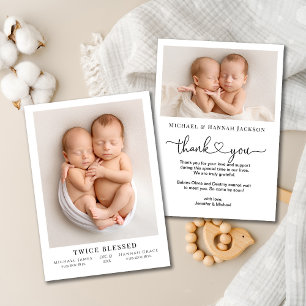 Zweimal Blesser-Geburtstagskarte für Foto Ankündigung