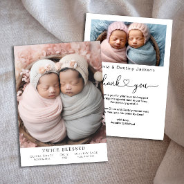 Zweimal Blesser-Geburtstagskarte für Foto Ankündigung