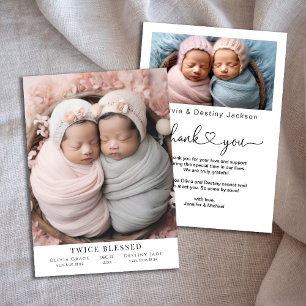 Zweimal Blesser-Geburtstagskarte für Foto Ankündigung