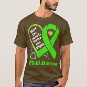 Zweimal das halbe Herz des Kampfes gegen psychisch T-Shirt