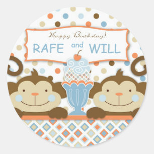 Zweimal der Spaß-BOYS-Aufkleber Runder Aufkleber