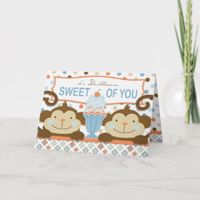 Zweimal die Fun BOYS TY Card Dankeskarte (Vorderseite)