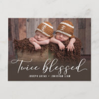 Zweimal gesegnetes Foto Twin Birth