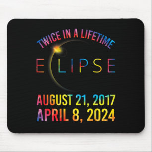 Zweimal in einem Solarzellen-Eclipse-Shirt 2024 Kr Mousepad
