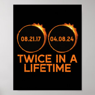 Zweimal in einer Lebenszeit Solar Eclipse 2024 Tot Poster